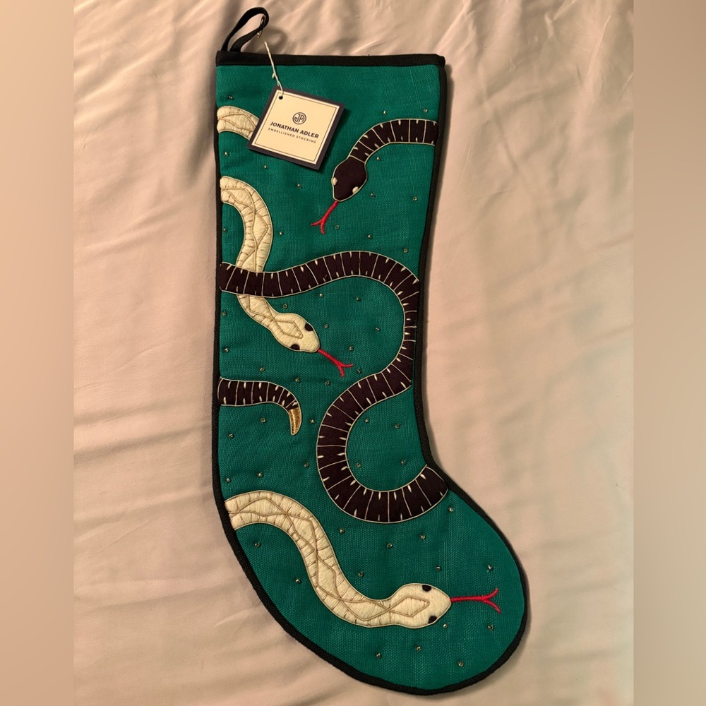 Jonathan Adler embellished Eden stocking, NWT